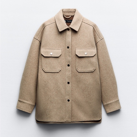 Zara Brown Overshirt (Size 2-4) - Picture 1 of 3